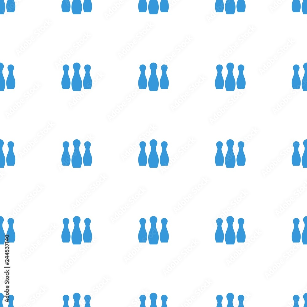 Poster bowling icon pattern seamless white background