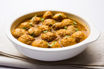 Masala Soya Chunk Curry made using Soyabean nuggets and spices - protein rich food from India