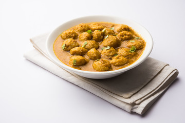 Masala Soya Chunk Curry made using Soyabean nuggets and spices - protein rich food from India