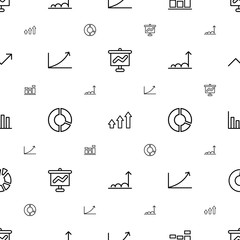 graph icons pattern seamless white background