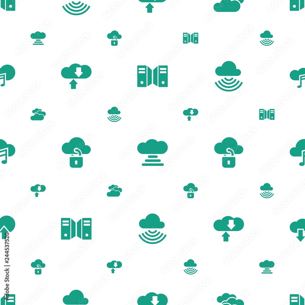 Poster computing icons pattern seamless white background
