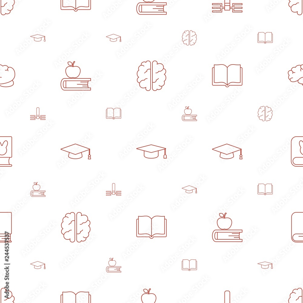 Poster knowledge icons pattern seamless white background