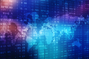 financial stock market graph illustration ,concept of business investment and stock future trading, Stock market chart. Business graph background, Financial Background, Economic Background