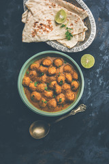 Masala Soya Chunk Curry made using Soyabean nuggets and spices - protein rich food from India