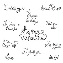 The words. Valentine's Day