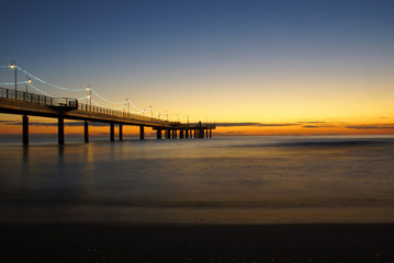 bridge after the sunset