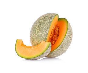 cantaloupe melon isolated on white background