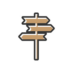 Signpost icon graphic design template vector