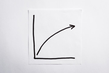 Business graph on white sheet