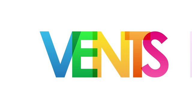 EVENTS animated colorful typography banner