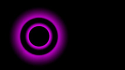 pulsating equalizer rings, pink neon on a black background - Powered by Adobe