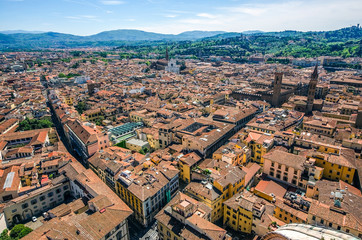View of the Cathedral Santa Maria del Fiore in Florence, Italy