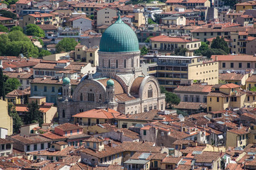 Fototapeta premium Florence. The building of the city's synagogue.