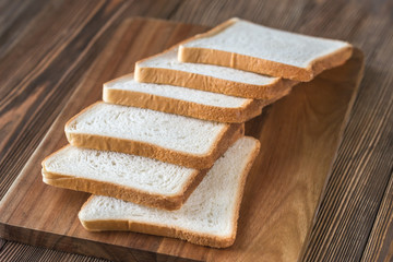 Slices of white bread