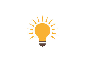 Fototapeta na wymiar Lamp light shining Idea Logo