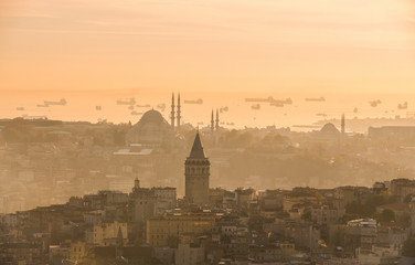Naklejka premium Galata Tower in Istanbul Turkey