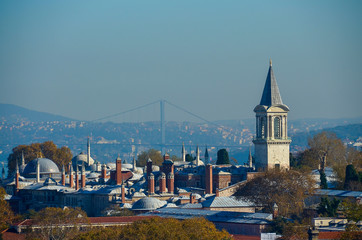 Obraz premium Panorama of theold part (Ortakoy) of Istanbul, Turkey
