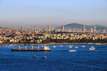 Sunset panorama of Istanbul, Turkey - obrazy, fototapety, plakaty