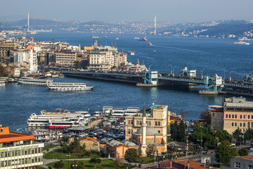 Naklejka premium Istanbul panoramic day view of industrial Istanbul