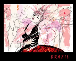 Poster Braziliaanse dansers © Isaxar
