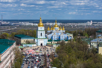 Fototapeta na wymiar St Michael's Golden-Domed Monastery and Cathedral at Kiev, Ukraine