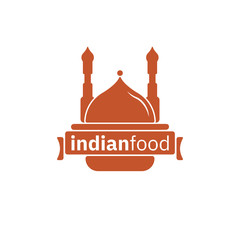 Indian food logo design inspiration in brown color
