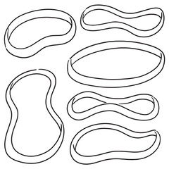 vector set of rubber band