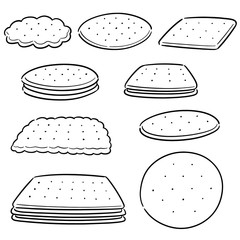 vector set of cookies and biscuits
