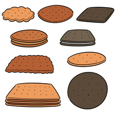 vector set of cookies and biscuits
