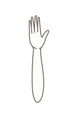 open hand receiving avatar character