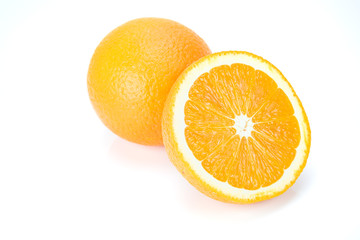 Orange fruit isolated on white background