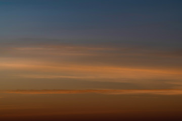 Sky gradient from blue to orange sunset