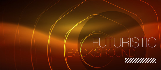 Neon glowing wave, magic energy and light motion background. Vector wallpaper template