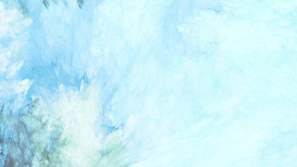 Naklejka premium Abstract surreal light blue clouds. Expressive colorful texture. Fractal background. 3d rendering.