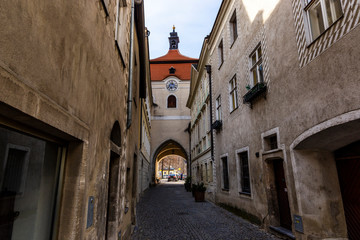 Stein an der Donau .Krems an der Donau. Federal state of Lower Austria, Wachau Valley, Austria (Osterreich)