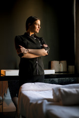 Therapist in the massage room