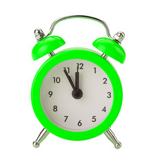 green alarm clock