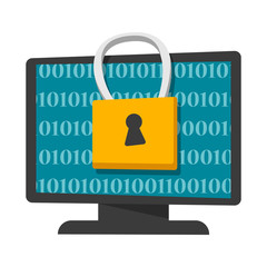 Digital data protection and privacy concept banner