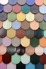 Ceramic roof tiles background