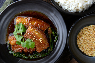 Chinese sweet steamed pork.