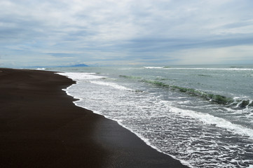 Побережье тихого океана. Халактырский пляж, Камчатка, Россия