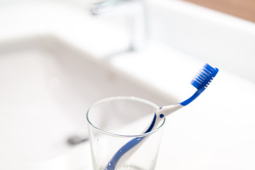 Toothbrush in the bathroom