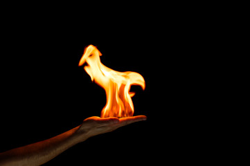 fire in hand