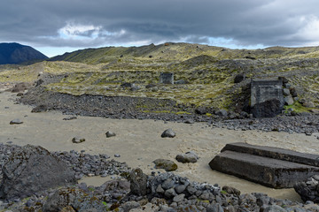 Gletscherfluss vom Fjällsell-Gletscher, Island