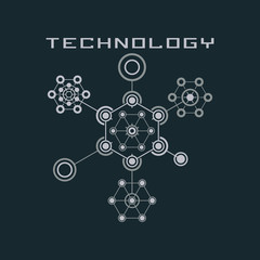 Technology logo design concept.