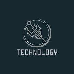Technology logo design concept.