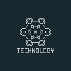 Technology logo design concept.