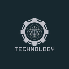 Technology logo design concept.