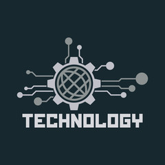 Technology logo design concept.
