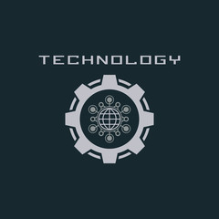 Technology logo design concept.
